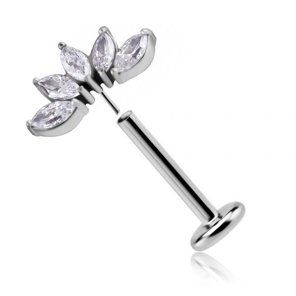 THREADLESS LOTUS FLOWER LABRET