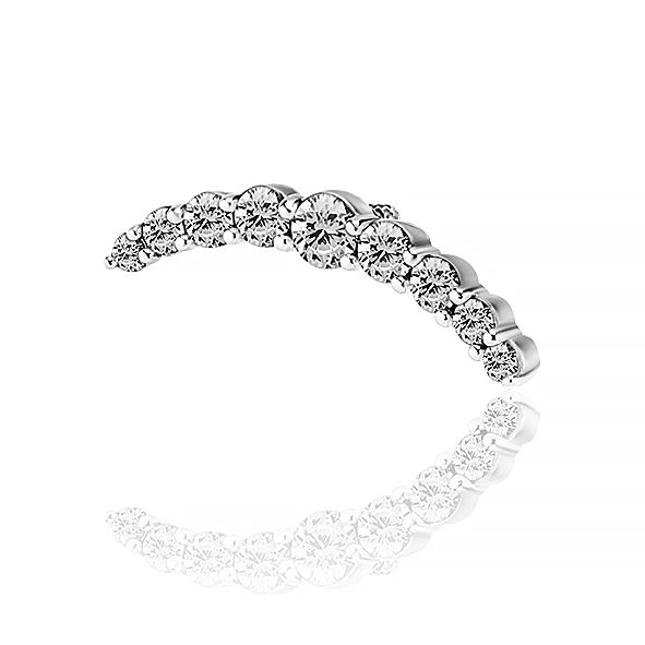 CURVE WITH CRYSTALS AND EXTERNAL THREAD