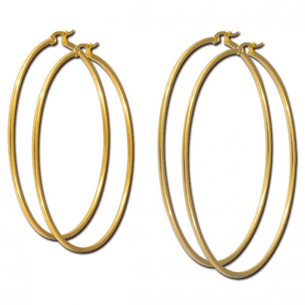 GOLD PLATED STEEL EARRINGS