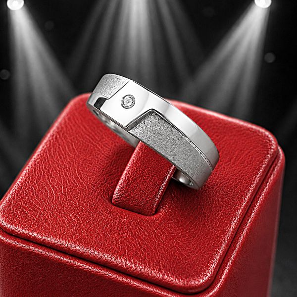 SEMI-SATIN SILVER RING