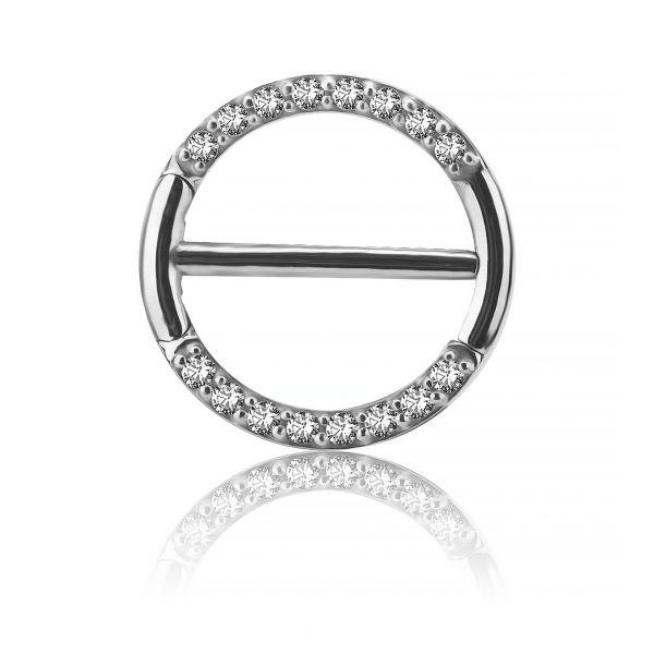 PIERCING DA CAPEZZOLO CON CRISTALLI DI ZIRCONIA