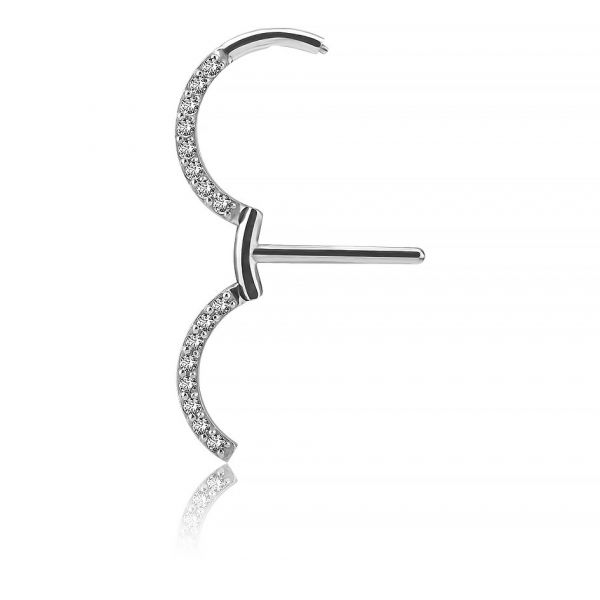 PIERCING DA CAPEZZOLO CON CRISTALLI DI ZIRCONIA