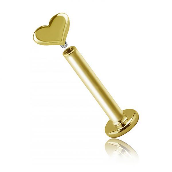 GOLDPIERCING MIT HERZ