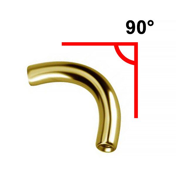 GOLD-PLATED CURVED BAR REPLACEMENT FOR NAVEL PIERCING