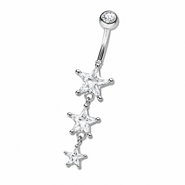 PIERCING NOMBRIL AVEC ÉTOILES