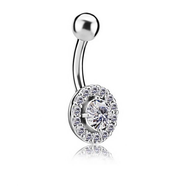 PIERCING PER OMBELICO CON SCUDO DI CRISTALLI
