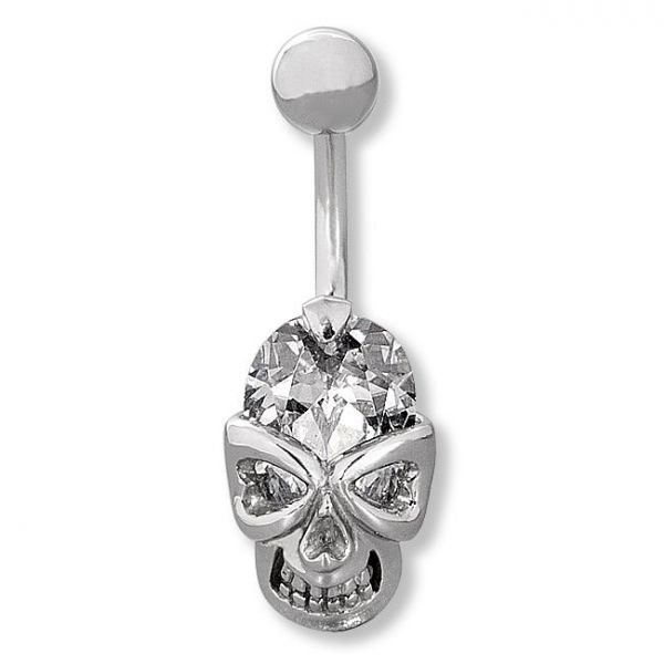 PIERCING PER OMBELICO CON TESCHIO E CRISTALLO