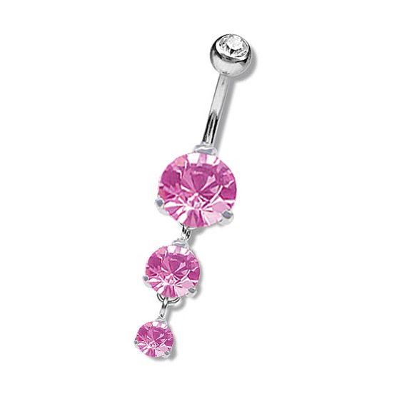 Piercing best sale ombelico rosa