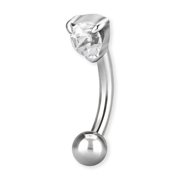 AUGENBRAUEN- UND ROOK-PIERCING MIT KRISTALL