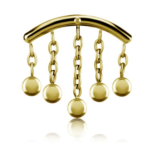 ACCESSORIO PLACCATO ORO PER PIERCING FLAT-HELIX