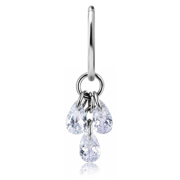 EARRING WITH CUBIC ZIRCONIA DROPS