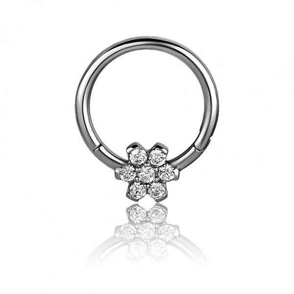 HELIX CLICKER PIERCING CON CRISTALLI