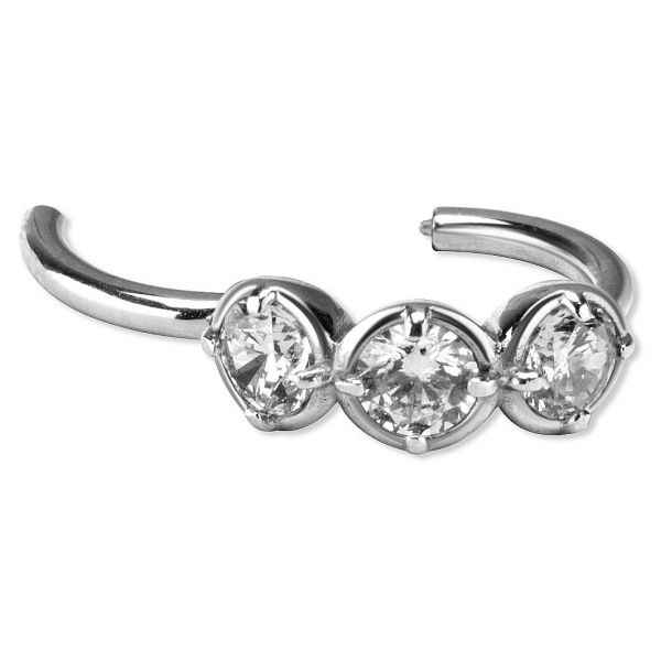 HELIX CLICKER PIERCING WITH CRYSTALS