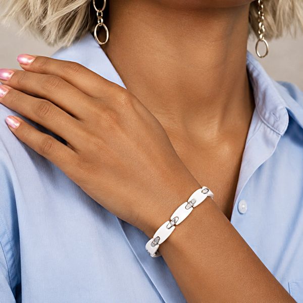 BRACCIALE CON CRISTALLI E CERAMICA