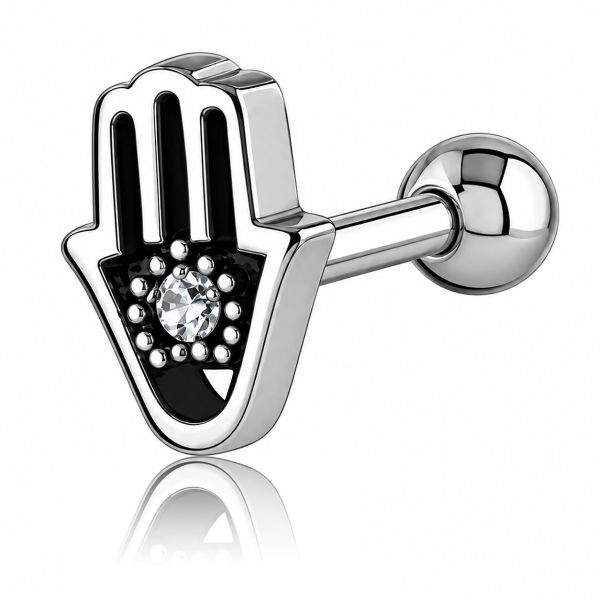 PIERCING HAND OF FATIMA WITH CRYSTAL