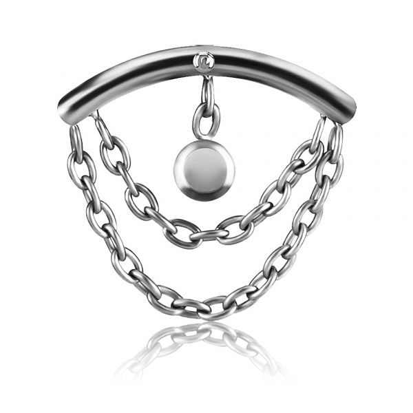ACCESSOIRE FLAT-HELIX AVEC CHAÎNES ET CRISTAL