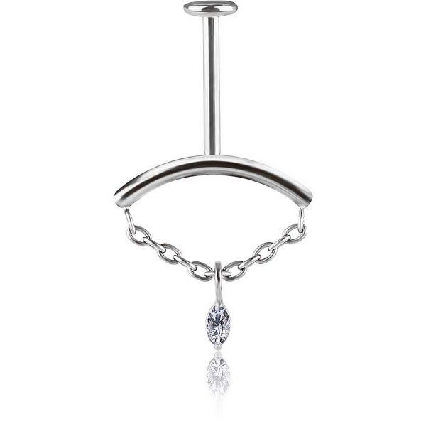 LABRET VERTICAL HELIX CON GOCCIA DI CRISTALLO