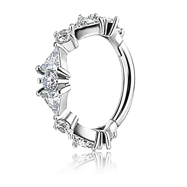 BIJOU CLICKER AVEC CRISTAUX EN CUBIC ZIRCONIA
