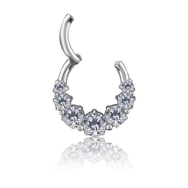 CLICKER CERCLE AVEC CRISTAUX BLANCS