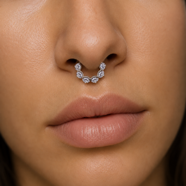 CERCHIETTO CLICKER CON PREMIUM ZIRCONIA OVALI