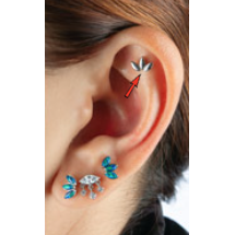 REPLACEMENT PIERCING WITH THREE GRAINS OF RICE