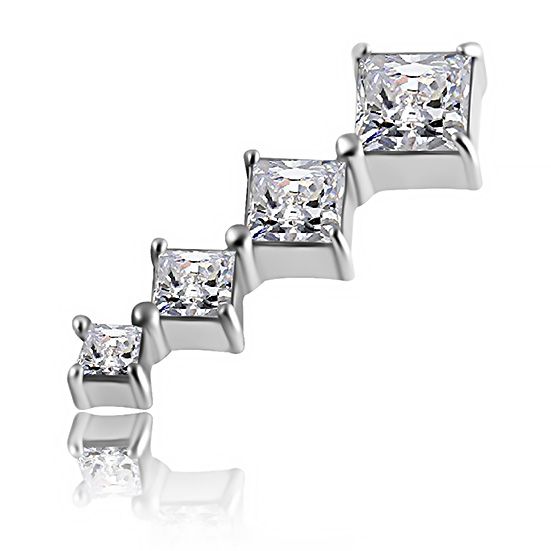 REPLACEMENT PIERCING WITH SQUARE CRYSTALS
