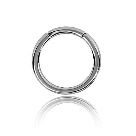 Nose clicker ring in white gold