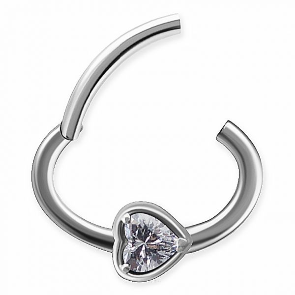 Piercing clicker pour septum et daith avec zirconia online shop