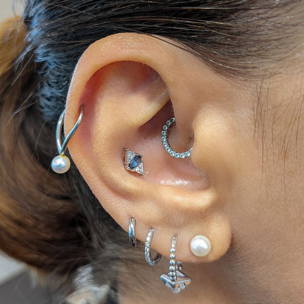 CERCLE CLICKER POLI À MAIN AVEC CRISTAUX PREMIUM ZIRCONIA