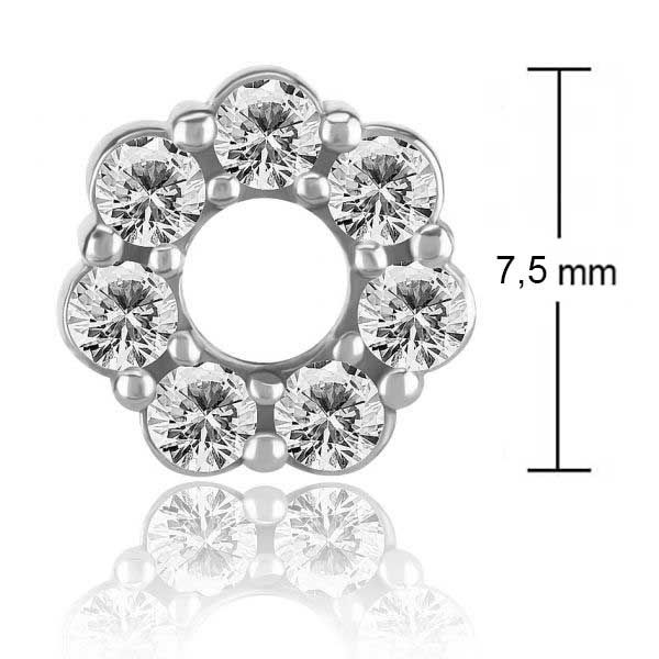 ANHÄNGER MIT 7 KRISTALLEN AUF BEIDEN SEITEN