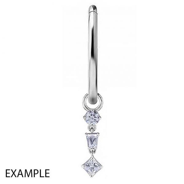 CHARM WITH DANGLING CRYSTALS