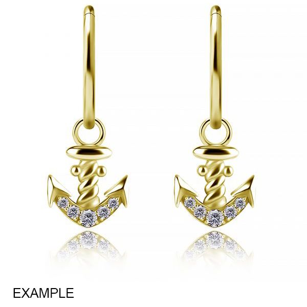 VERGOLDETER ANHÄNGER MIT KRISTALLANKER