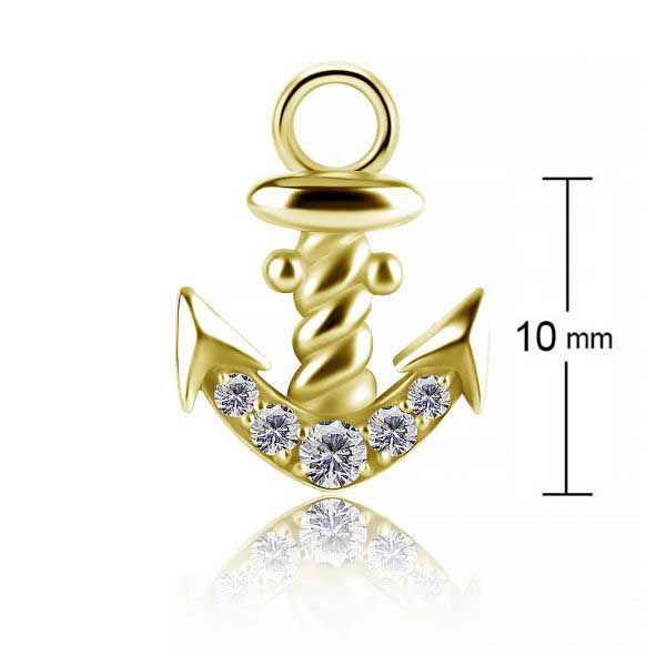 VERGOLDETER ANHÄNGER MIT KRISTALLANKER