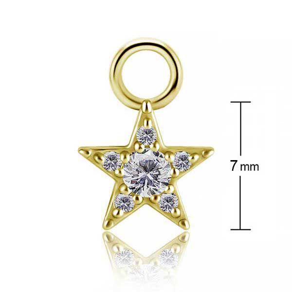 ANHÄNGER IN GOLD MIT KRISTALLSTERN