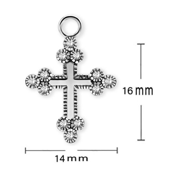 Accesorio colgante con cruz y cristales