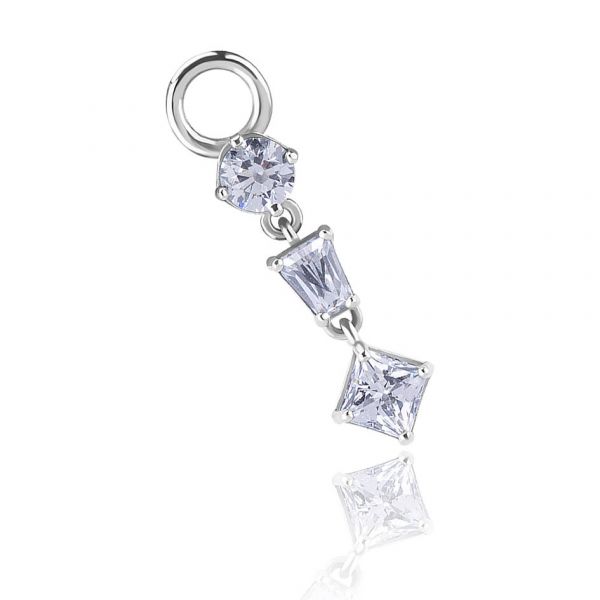 CHARM WITH DANGLING CRYSTALS