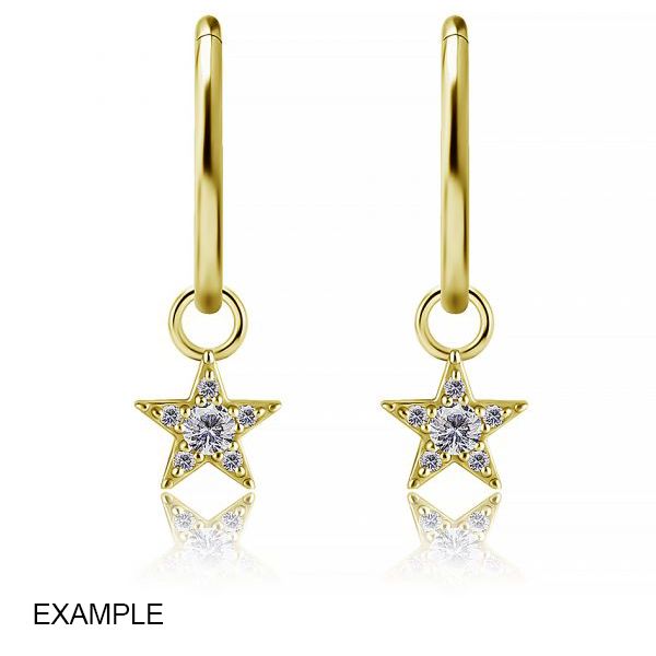 ANHÄNGER IN GOLD MIT KRISTALLSTERN