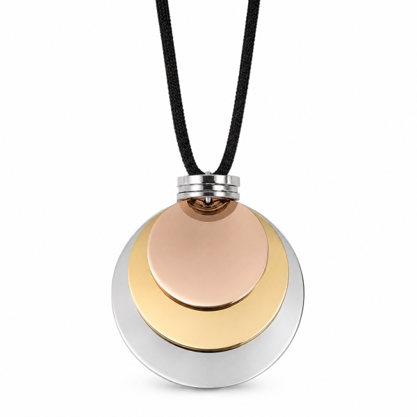 COLLIER AVEC DISQUES TRICOLORES