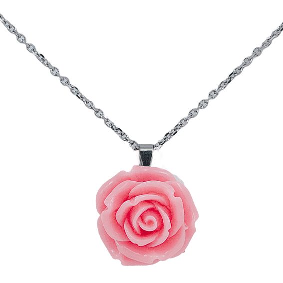 COLLANA CON ROSA