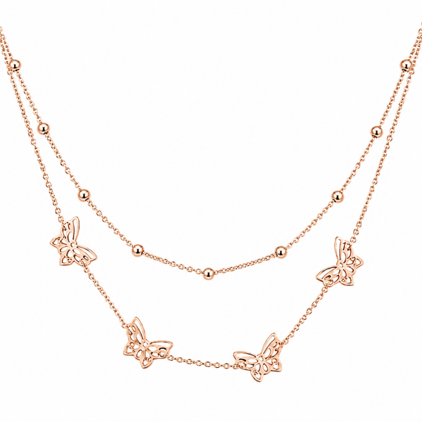 COLLAR CON MARIPOSAS Y ESFERAS