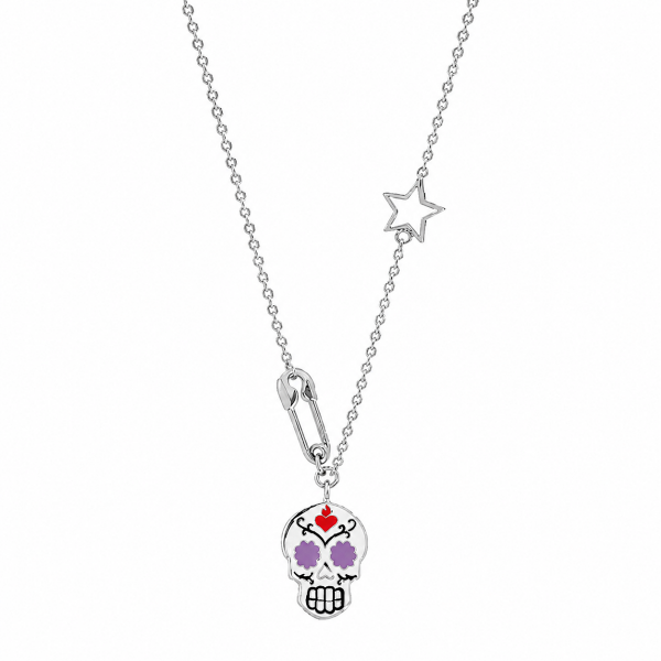 COLLAR CON CALAVERA Y IMPERDIBLE