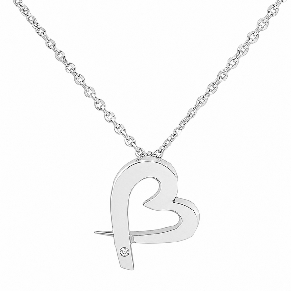NECKLACE AND LITTLE HEART WITH CRYSTAL