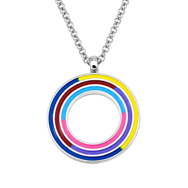 COLLANA CON DISCO COLORATO