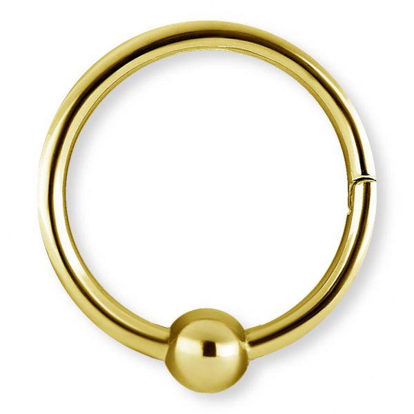 Piercing de nez plaqué or avec bille