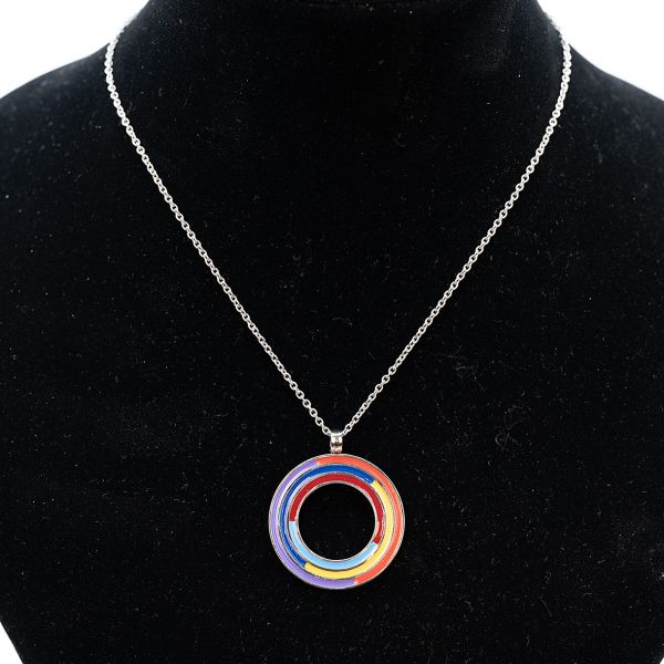 COLLANA CON DISCO COLORATO
