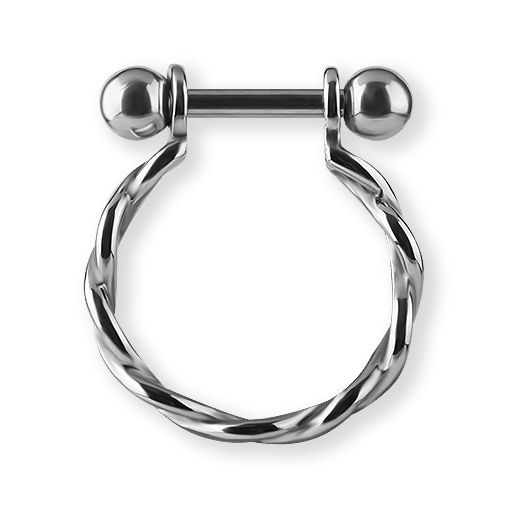 Braid circle with micro barbell for Conch