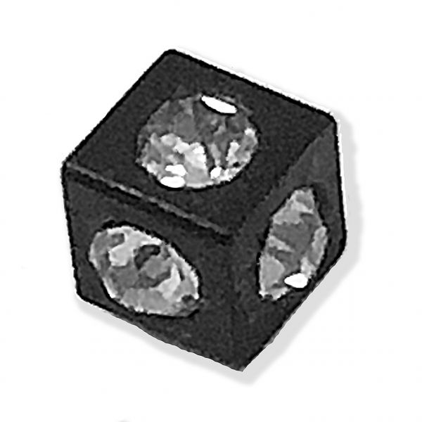 Dado acciaio nero con brillanti