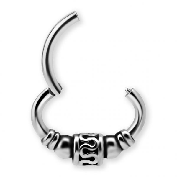 Tunnel (plug) D'oreille En Bois Ironwood Tamarin Noir - Incrustation Grain Lumineux Tribal | Fait Main, Sans Nickel, Confortable
