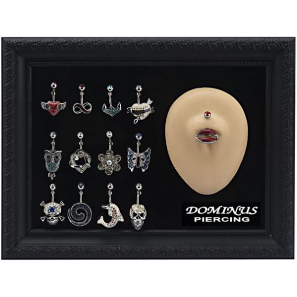 Counter display for navel piercing jewelry