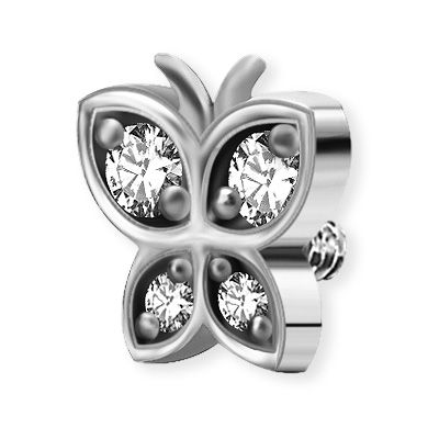 Butterfly for piercing with internal thread